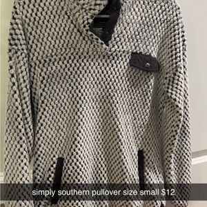 Simply Southern Black and White Pullover